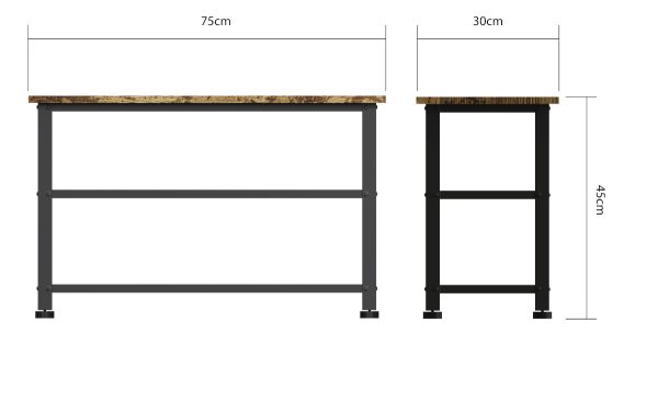 Bala Tall Coffee Table in Rustic Oak - Image 3