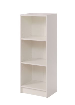 Essentials Medium Narrow Bookcase in White