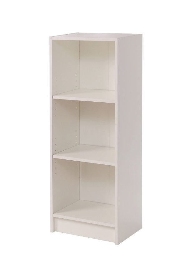 Essentials Medium Narrow Bookcase in White