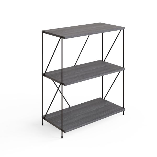 Leyo Living 3 Tier Bookcase in Grey - Image 2