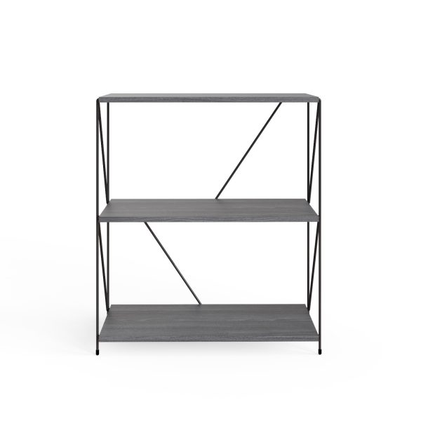 Leyo Living 3 Tier Bookcase in Grey - Image 3