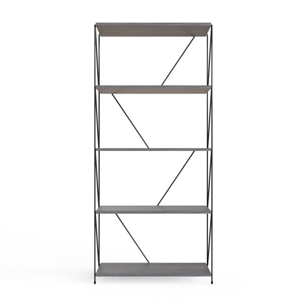 Leyo Living 5 Tier Shelving Unit in Grey - Image 3