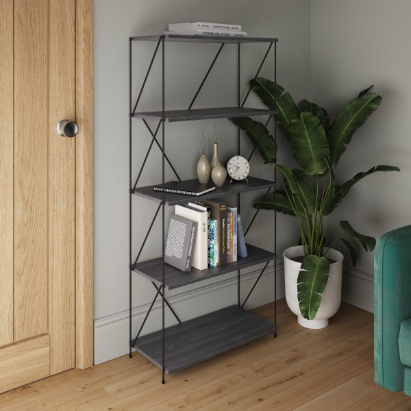 Leyo Living 5 Tier Shelving Unit in Grey