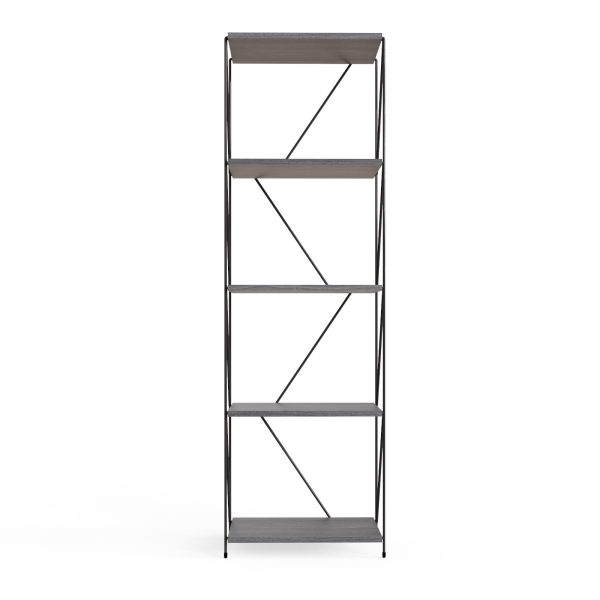 Leyo Living Open Display Unit and Bookcase in Grey - Image 3