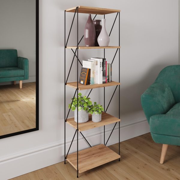 Leyo Living Open Display Unit and Bookcase in Oak