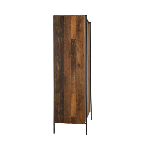 Abbey 2 Door Wardrobe in Rustic Oak - Image 6