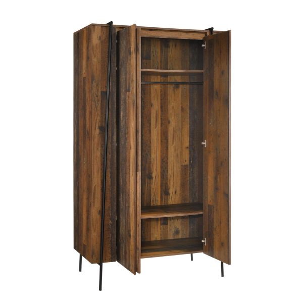 Abbey 2 Door Wardrobe in Rustic Oak - Image 8