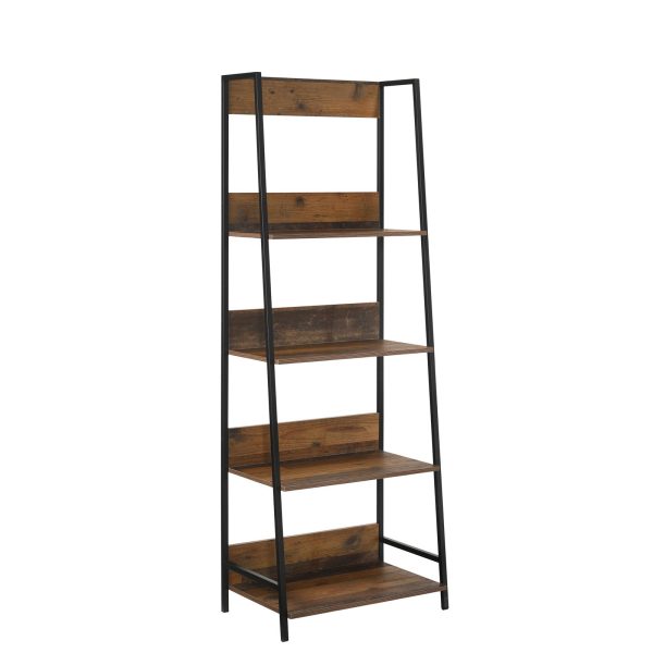 Abbey Bookcase with 4 Shelves in Rustic Oak - Medium - Image 2