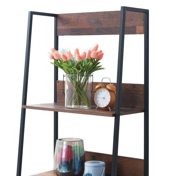 Abbey Bookcase with 4 Shelves in Rustic Oak - Medium - Image 5