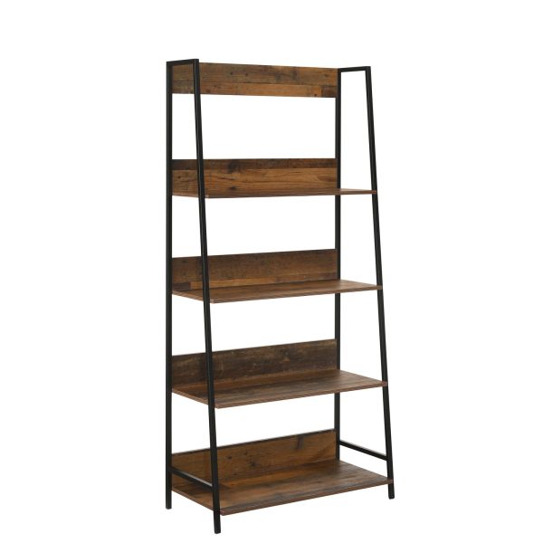 Abbey Bookcase with 4 Shelves in Rustic Oak - Large - Image 2