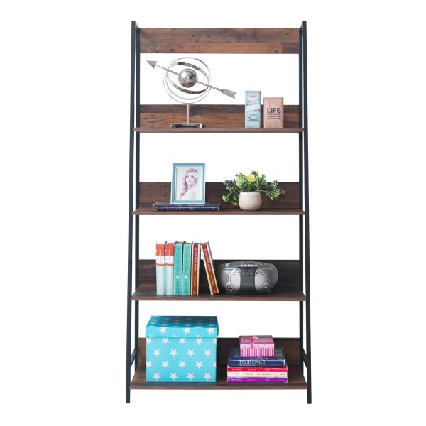 Abbey Bookcase with 4 Shelves in Rustic Oak - Large - Image 5