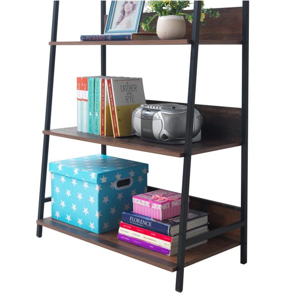 Abbey Bookcase with 4 Shelves in Rustic Oak - Large - Image 6