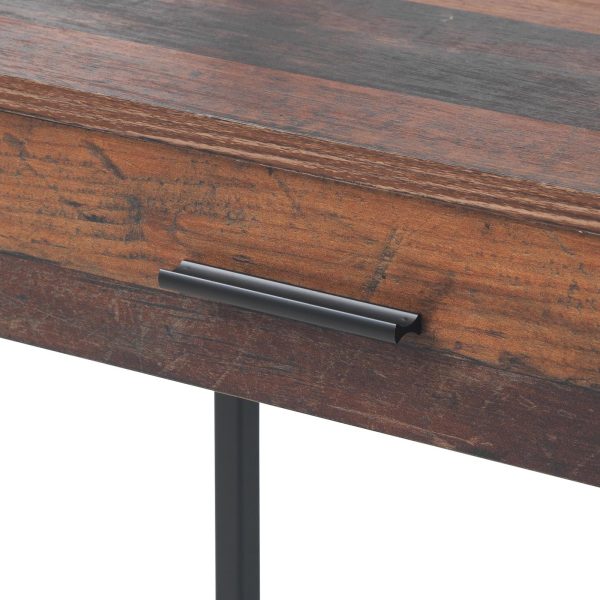 Abbey Desk with 1 Drawer in Rustic Oak - Image 7