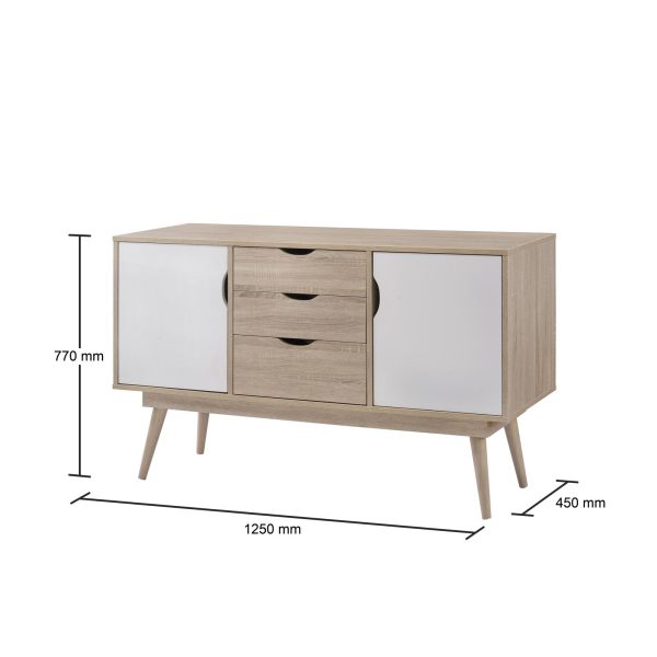 Alford Sideboard with 2 Doors & 3 Drawers - Image 7