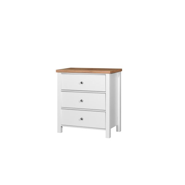 Astbury 3 Drawer Chest in White and Oak - Image 2