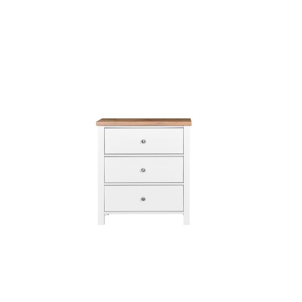 Astbury 3 Drawer Chest in White and Oak - Image 4