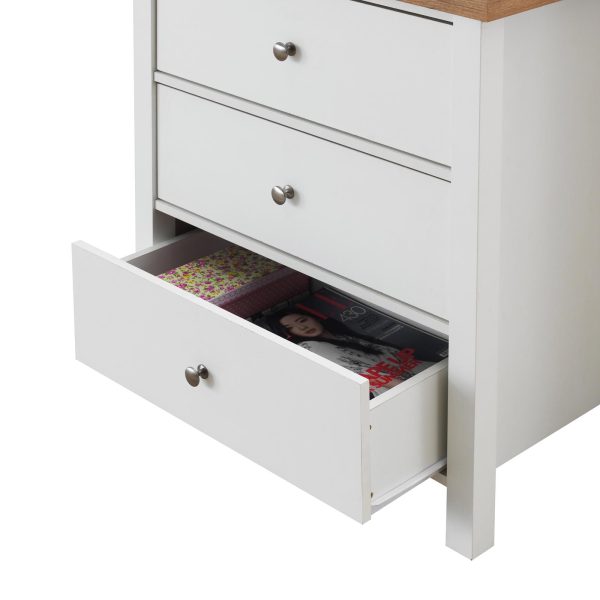 Astbury 3 Drawer Chest in White and Oak - Image 6