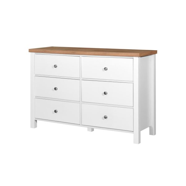 Astbury 6 Drawer Chest in White and Oak - Image 2