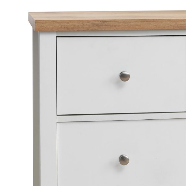 Astbury 2+3 Drawer Chest in White and Oak - Image 7