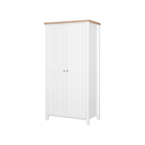 Astbury 2 Door Wardrobe in White and Oak - Image 2