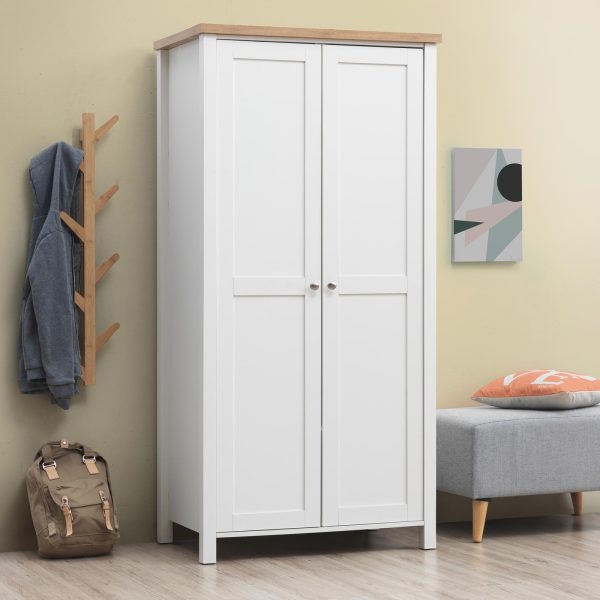 Astbury 2 Door Wardrobe in White and Oak