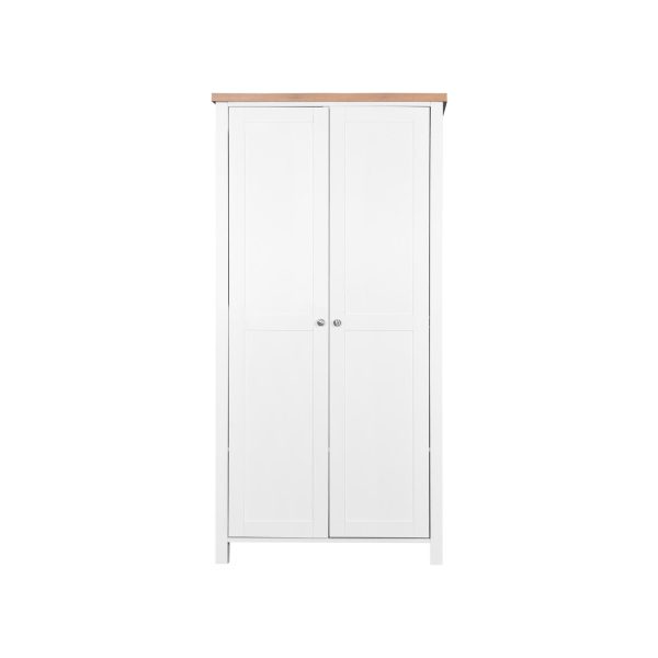 Astbury 2 Door Wardrobe in White and Oak - Image 3