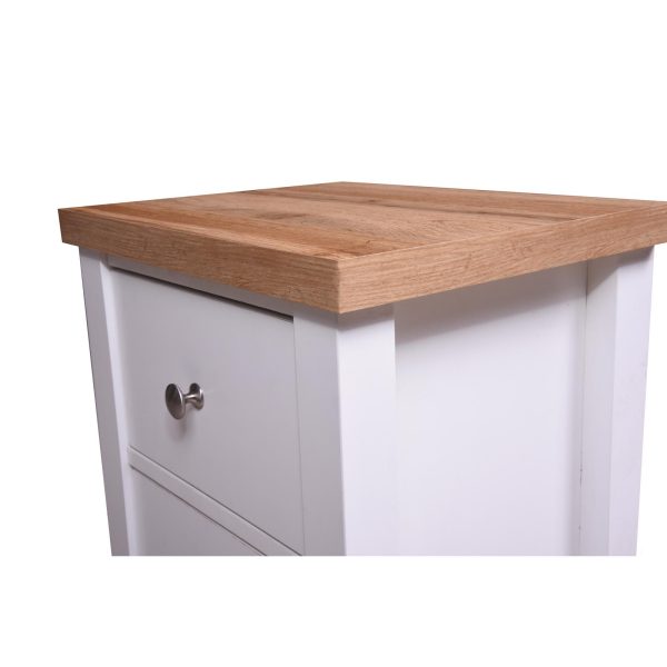 Astbury Nightstand with 2 Drawers in White and Oak - Image 5