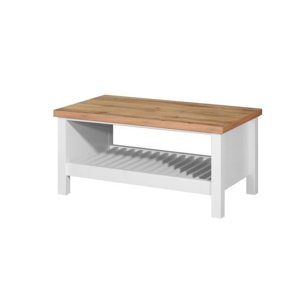 Astbury Coffee Table in White and Oak - Image 2