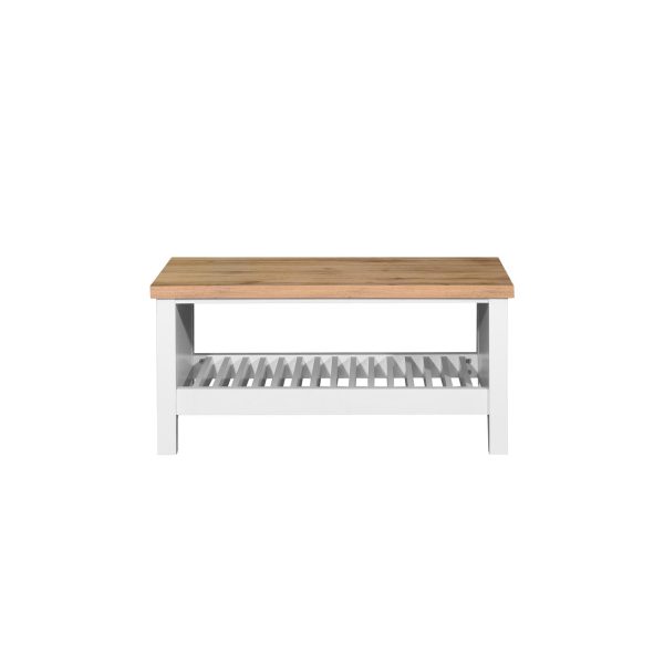 Astbury Coffee Table in White and Oak - Image 3