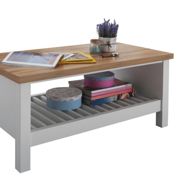 Astbury Coffee Table in White and Oak - Image 8