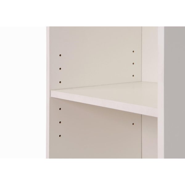 Essentials Medium Narrow Bookcase in White - Image 3