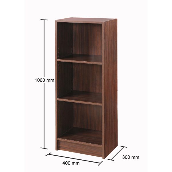 Essentials Medium Narrow Bookcase in Walnut - Image 4