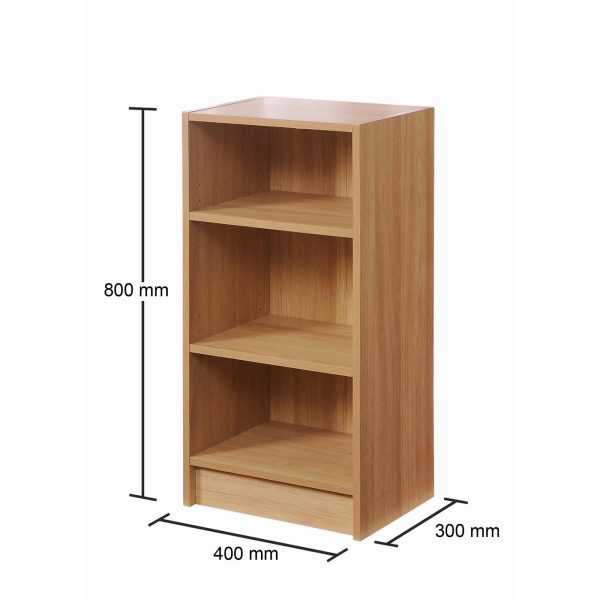 Essentials Small Narrow Bookcase in Yellow Oak - Image 4