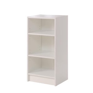 Essentials Small Narrow Bookcase in White