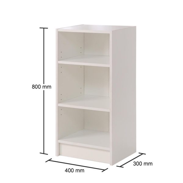 Essentials Small Narrow Bookcase in White - Image 4