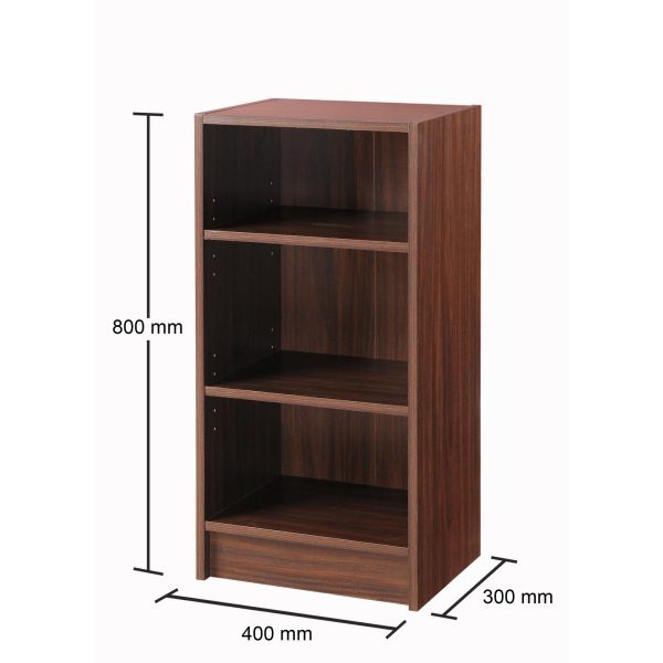 Essentials Small Narrow Bookcase in Walnut - Image 4