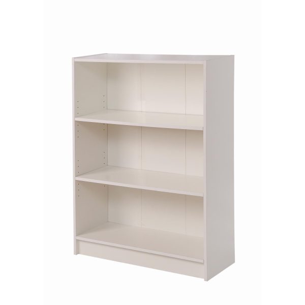 Essentials Low Wide Bookcase in White