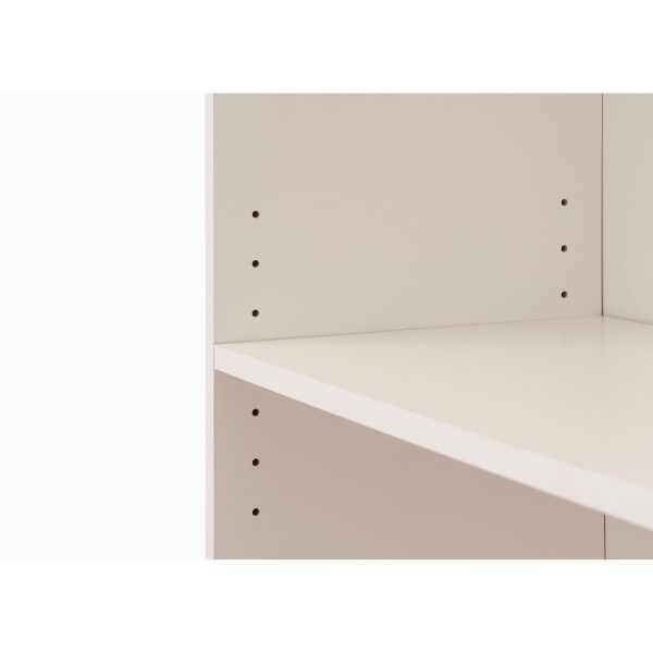 Essentials Low Wide Bookcase in White - Image 3