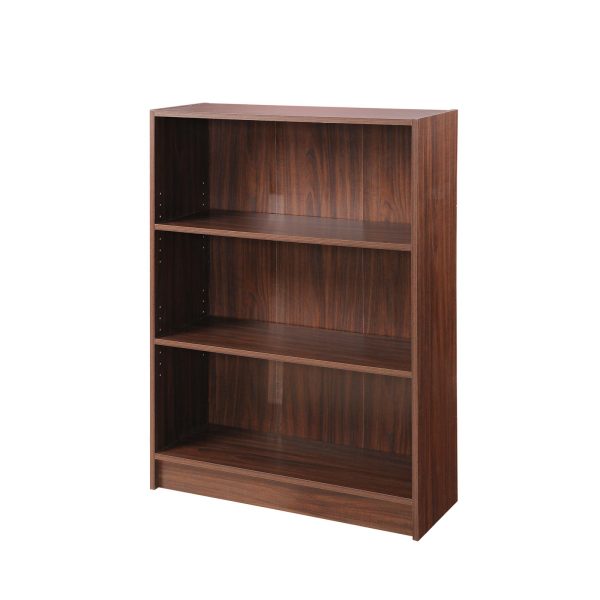 Essentials Low Wide Bookcase in Walnut