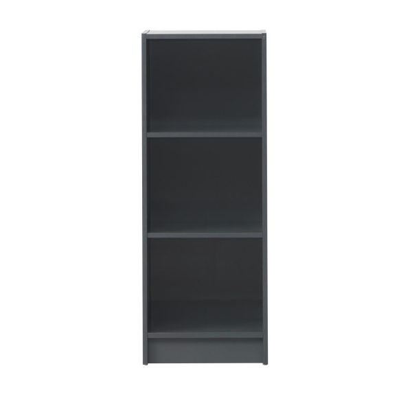 Essentials Medium Narrow Bookcase in Dark Grey - Image 3