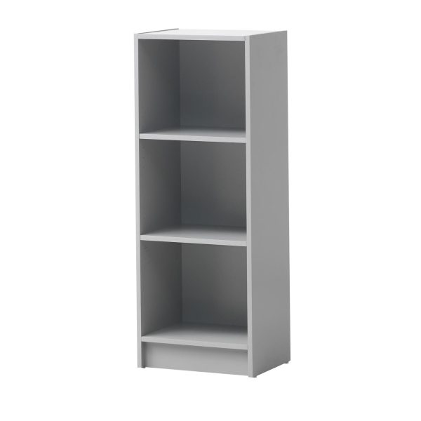 Essentials Medium Narrow Bookcase in Grey - Image 2