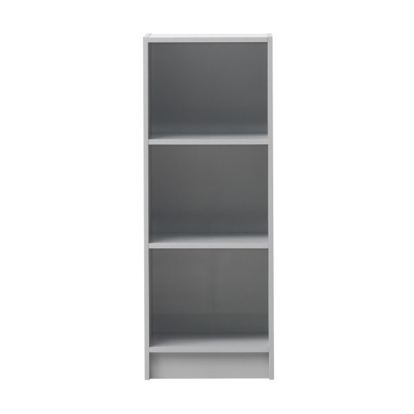 Essentials Medium Narrow Bookcase in Grey - Image 3