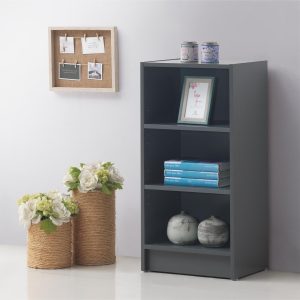 Essentials Small Narrow Bookcase in Dark Grey