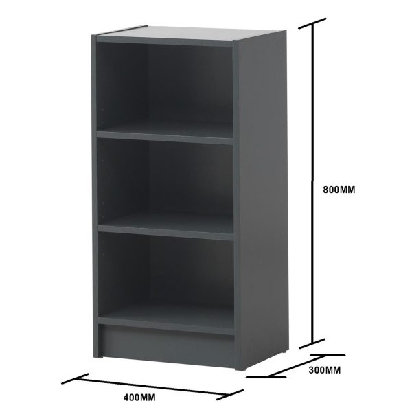 Essentials Small Narrow Bookcase in Dark Grey - Image 5