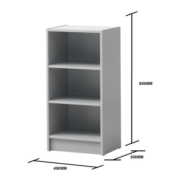 Essentials Small Narrow Bookcase in Grey - Image 4