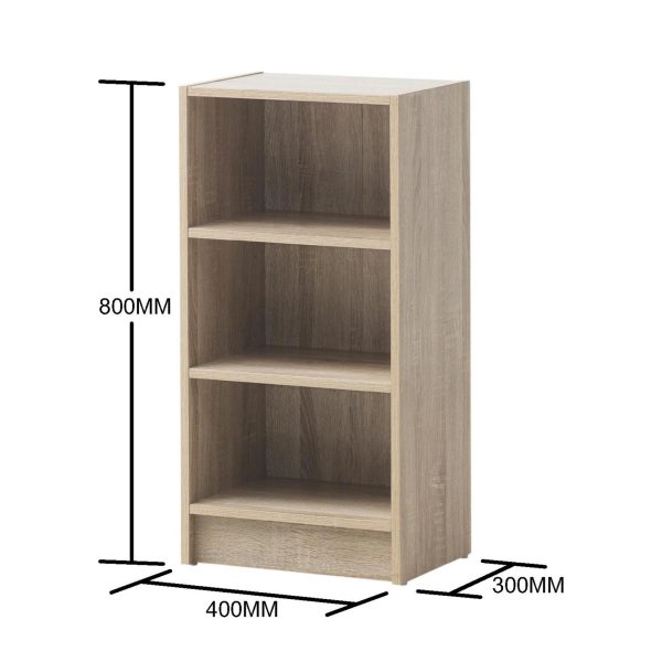 Essentials Small Narrow Bookcase in Oak - Image 4