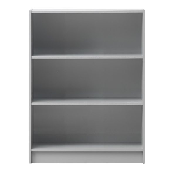 Essentials Low Wide Bookcase in Grey - Image 2