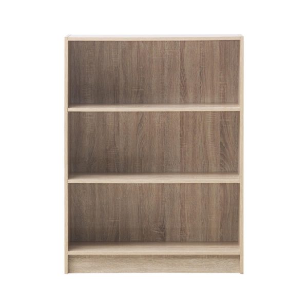 Essentials Low Wide Bookcase in Oak - Image 4