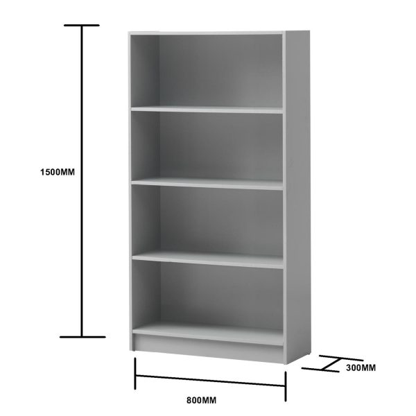 Essentials Tall Bookcase in Grey - Image 7