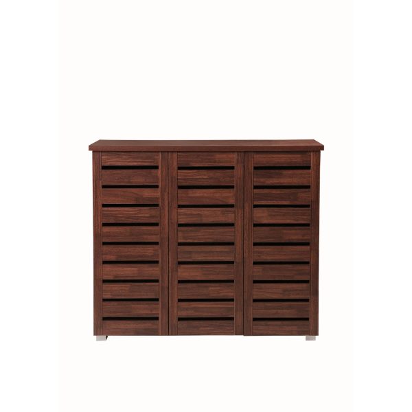 Essentials 3 Door Shoe Cabinet in Dirty Oak - Image 3